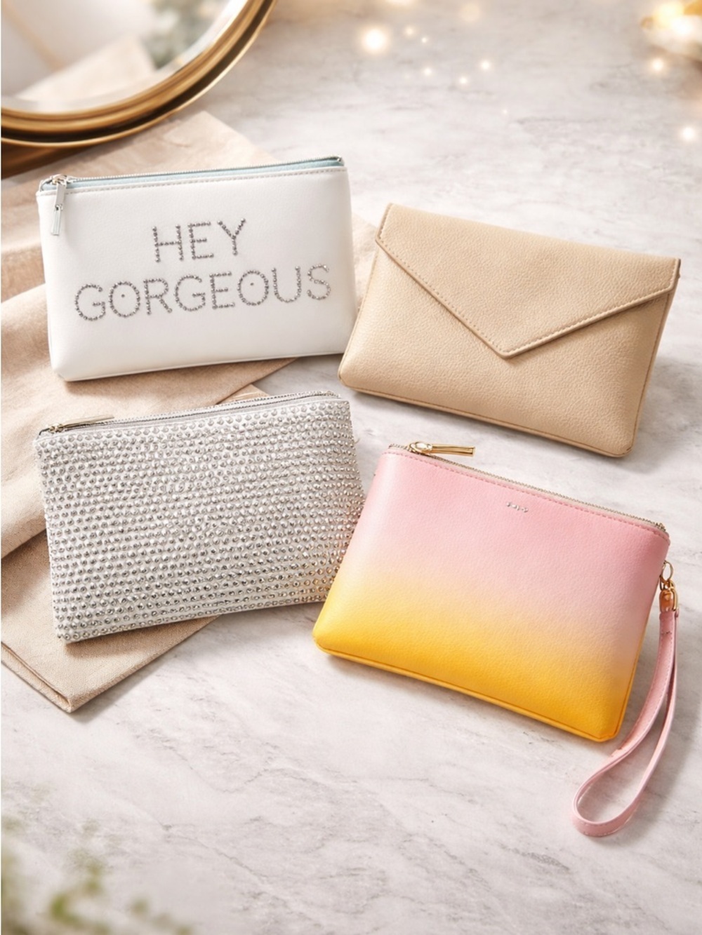 NEW IPSY Lot of 4 Cosmetic Makeup Bags Accessories Bag Glam Bag